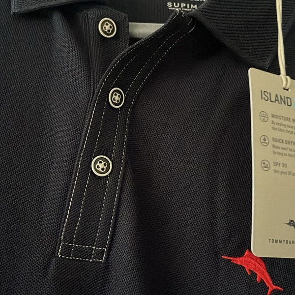 Brand new with tags , Tommy Bahama Polo size Large in Navy Blue - Picture 6 of 6